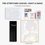 Dragon Ball Z: Vegeta Pop Art - Anime Paint By Numbers Kit - Light Green