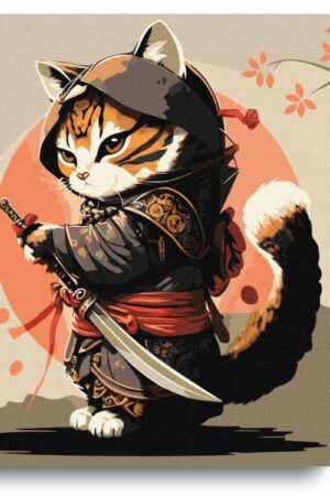 Ninja Cat – Diamond Painting Kit